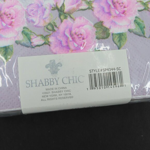 Shabby Chic Rachel Ashwell 2 Pack Lilac Purple Pink Rose Flowers Napkins NEW - Picture 5 of 7